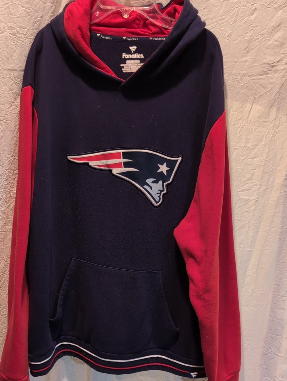 Big And Tall Fanatics Navy and Red Patriots Pullover Hoodie